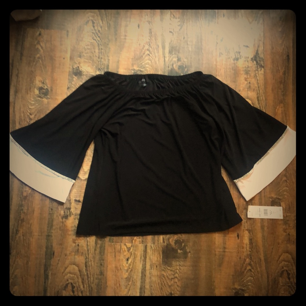 COPY - MSK black and white Dress up blouse